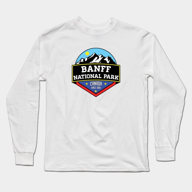 Banff National Park Canada Mountains Nature Long Sleeve T-Shirt by heybert00